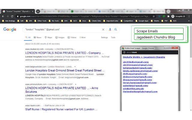 Scraper ایمیل قابل مشاهده از فروشگاه وب Chrome برای اجرای آنلاین با OffiDocs Chromium