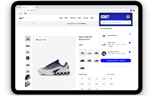 Visinity Chrome Extension  from Chrome web store to be run with OffiDocs Chromium online