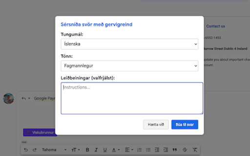 Viskubrunnur  from Chrome web store to be run with OffiDocs Chromium online