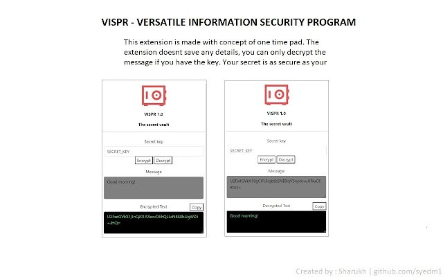 VISPR จาก Chrome เว็บสโตร์ที่จะทำงานร่วมกับ OffiDocs Chromium ออนไลน์