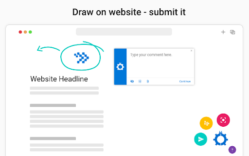 Visual Debug feedback collection tool  from Chrome web store to be run with OffiDocs Chromium online