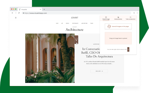 Visualist Chrome extension  from Chrome web store to be run with OffiDocs Chromium online