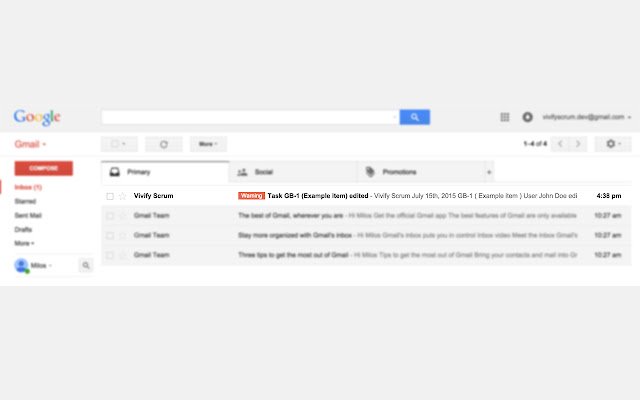 VivifyScrum For Gmail  from Chrome web store to be run with OffiDocs Chromium online