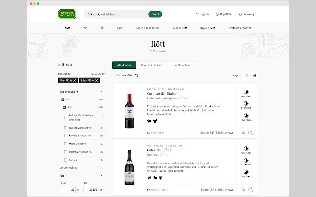 Vivino Rating for Systembolaget  from Chrome web store to be run with OffiDocs Chromium online