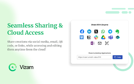 Vizam Screenshot  Video capture tool  from Chrome web store to be run with OffiDocs Chromium online