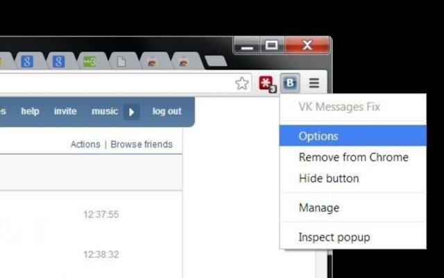 VK Messages Fix  from Chrome web store to be run with OffiDocs Chromium online