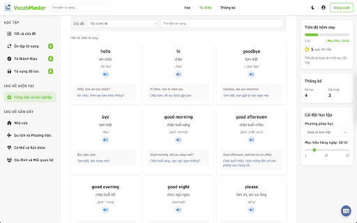 Vocab Master  from Chrome web store to be run with OffiDocs Chromium online