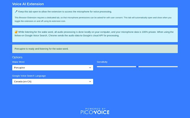Rozszerzenie Voice AI Search ze sklepu internetowego Chrome do uruchomienia z OffiDocs Chromium online