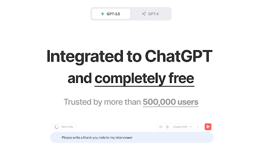 Voice Control for ChatGPT  from Chrome web store to be run with OffiDocs Chromium online
