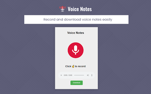 Voice Notes  from Chrome web store to be run with OffiDocs Chromium online