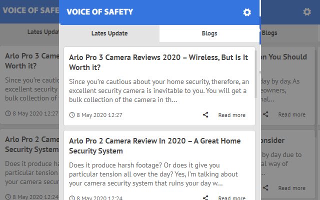 Atualização das últimas notícias do Voice Of Safety da Chrome Web Store para ser executada com OffiDocs Chromium online