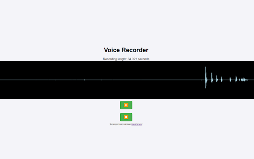 Voice Recorder  from Chrome web store to be run with OffiDocs Chromium online