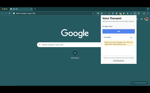 Voice Therapist  from Chrome web store to be run with OffiDocs Chromium online