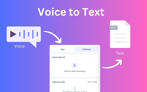 Voice to Text  from Chrome web store to be run with OffiDocs Chromium online