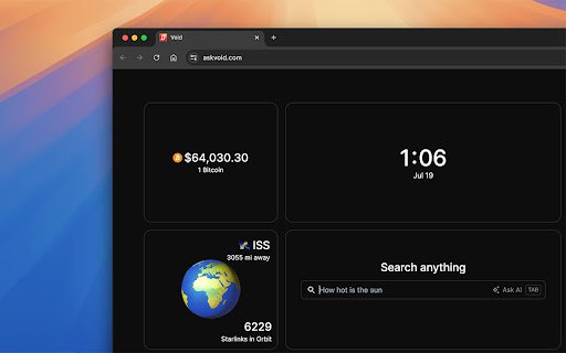 Void The most customizable portal to the web  from Chrome web store to be run with OffiDocs Chromium online
