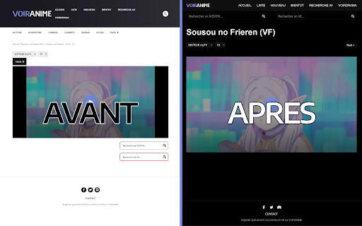 VoirAnime DarkMod : streaming animes  from Chrome web store to be run with OffiDocs Chromium online