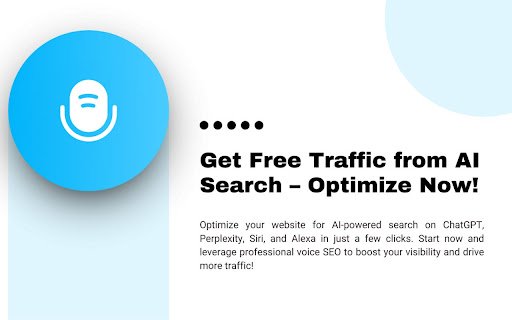 Voixa AI SEO Tool Rank First in AI  Voice Search  from Chrome web store to be run with OffiDocs Chromium online