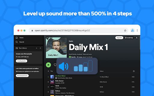 Volume Booster Sound  Bass boost  from Chrome web store to be run with OffiDocs Chromium online