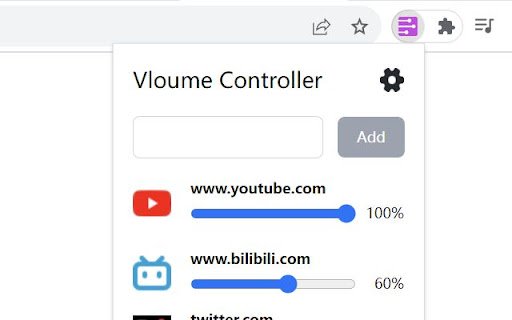 VolumeController  from Chrome web store to be run with OffiDocs Chromium online