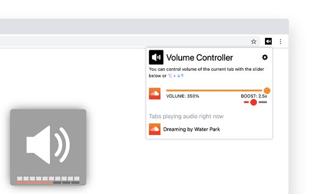 Volume Controller mula sa Chrome web store na tatakbo sa OffiDocs Chromium online