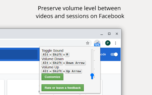 Volume fixes for Facebook and Instagram  from Chrome web store to be run with OffiDocs Chromium online