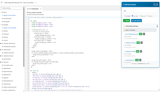 VON Search Shopify  from Chrome web store to be run with OffiDocs Chromium online