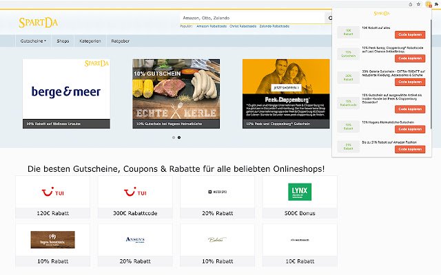 VoucherFinder di SpartDa dal Chrome Web Store da eseguire con OffiDocs Chromium online