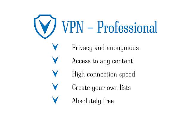 VPN Professional Kostenloser, unbegrenzter VPN-Proxy aus dem Chrome-Webshop zur Ausführung mit OffiDocs Chromium online