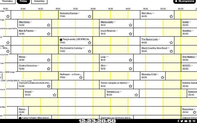 Vpohode Pohoda-tijdlijn 2022 uit de Chrome-webwinkel wordt uitgevoerd met OffiDocs Chromium online