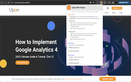Vpon UPX Helper  from Chrome web store to be run with OffiDocs Chromium online