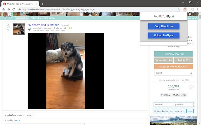 V.Reddit до Gfycat із веб-магазину Chrome для запуску з OffiDocs Chromium онлайн