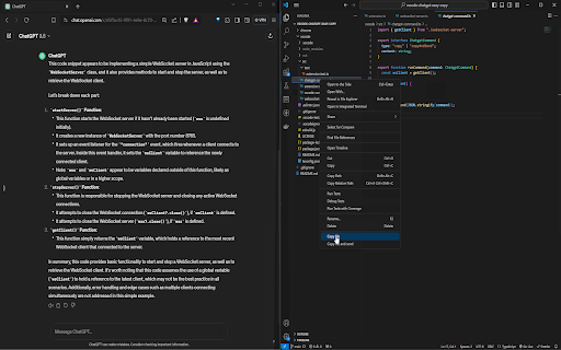 VSCode Chatgpt Easy Copy  from Chrome web store to be run with OffiDocs Chromium online