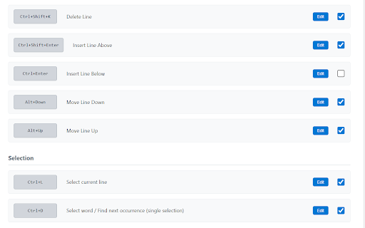 VS Keys  from Chrome web store to be run with OffiDocs Chromium online