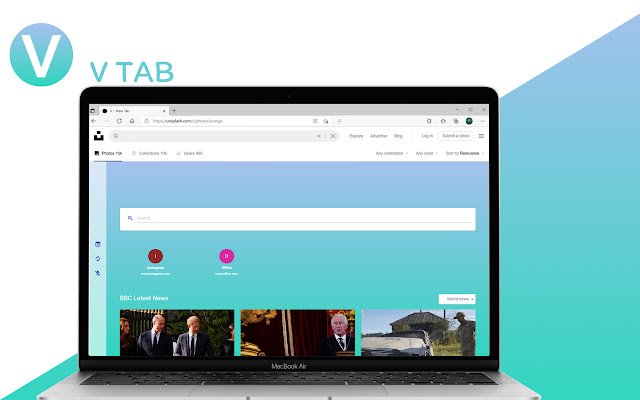 V Tab mula sa Chrome web store na tatakbo sa OffiDocs Chromium online