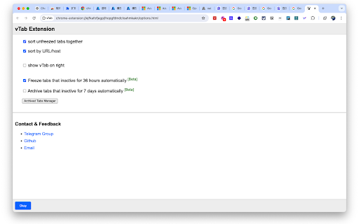 V Tab  from Chrome web store to be run with OffiDocs Chromium online