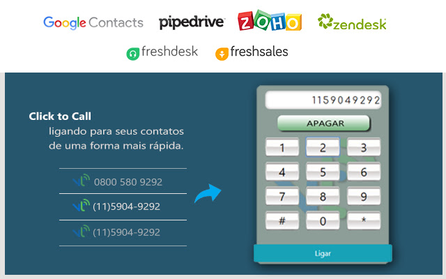 Vtcall Click to Call desde Chrome web store para ejecutarse con OffiDocs Chromium en línea