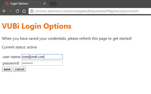 从 Chrome 网上商店登录 VUBi 将与 OffiDocs Chromium 在线运行