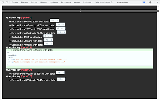 Vueable Query  from Chrome web store to be run with OffiDocs Chromium online
