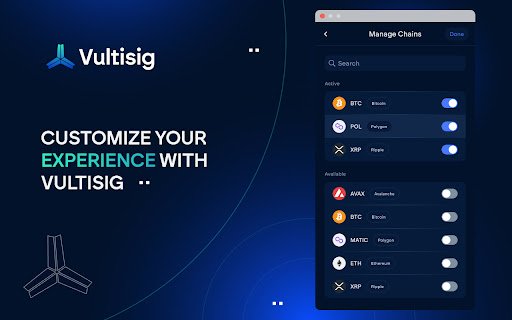 Vultisig Extension  from Chrome web store to be run with OffiDocs Chromium online