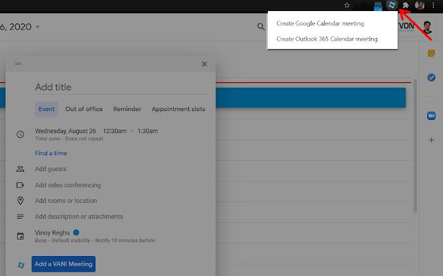 VVDN VANI daripada kedai web Chrome untuk dijalankan dengan OffiDocs Chromium dalam talian