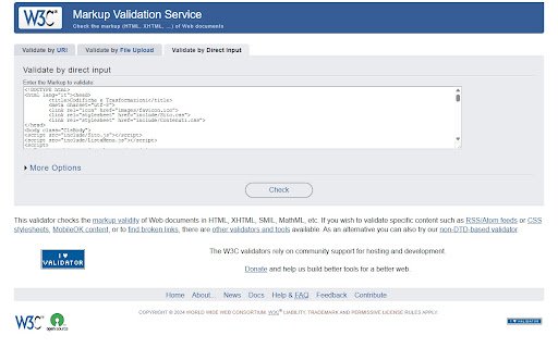 W3C HTML Validation  from Chrome web store to be run with OffiDocs Chromium online