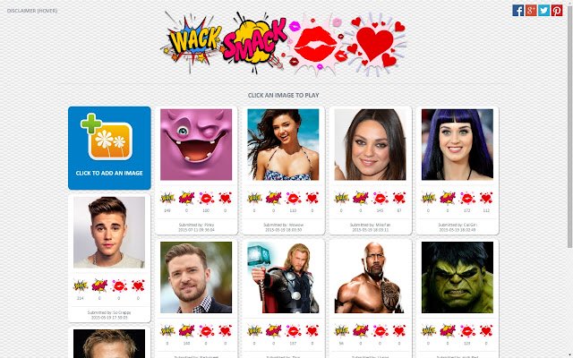 Wackem, Smackem, Kissem, Loveem van de Chrome-webwinkel om te worden uitgevoerd met OffiDocs Chromium online