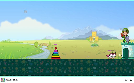 Wacky Strike Game Defend your castle and choose your side!  from Chrome web store to be run with OffiDocs Chromium online