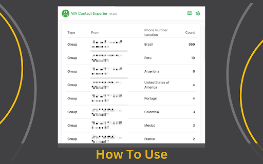 WA Contact Export  from Chrome web store to be run with OffiDocs Chromium online