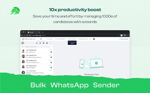 WA Fast Recruit  from Chrome web store to be run with OffiDocs Chromium online