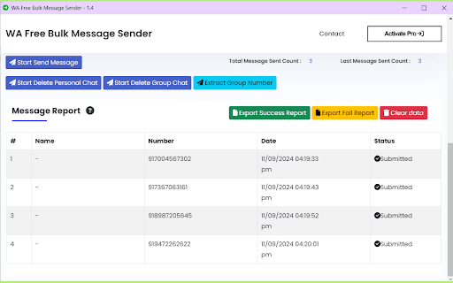 WA Free Bulk Message Sender  from Chrome web store to be run with OffiDocs Chromium online