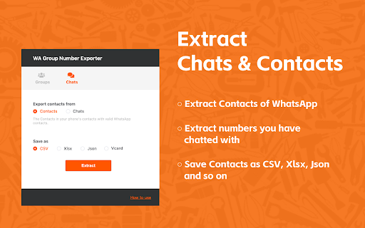 WA Group Number Exporter  from Chrome web store to be run with OffiDocs Chromium online