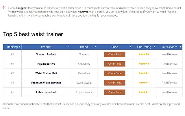 Waist Trainer  from Chrome web store to be run with OffiDocs Chromium online