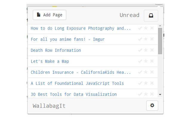 WallabagIt із веб-магазину Chrome, який буде запущено з OffiDocs Chromium онлайн