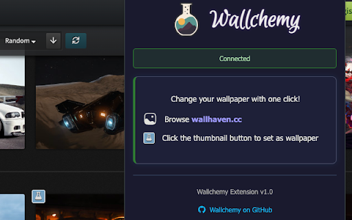 Wallchemy Helper  from Chrome web store to be run with OffiDocs Chromium online